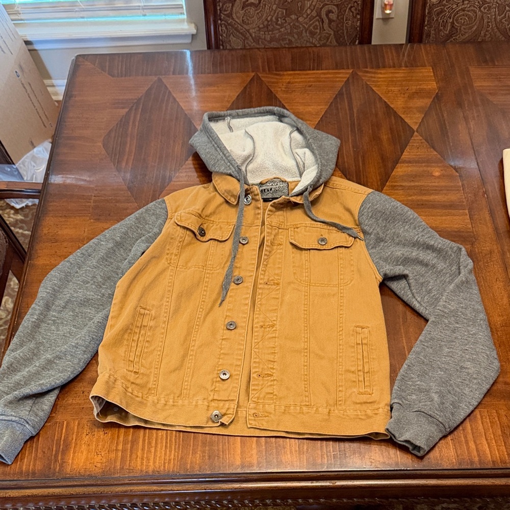 Brooklyn Cloth Tan and Gray Lightweight Jacket Mens size Medium